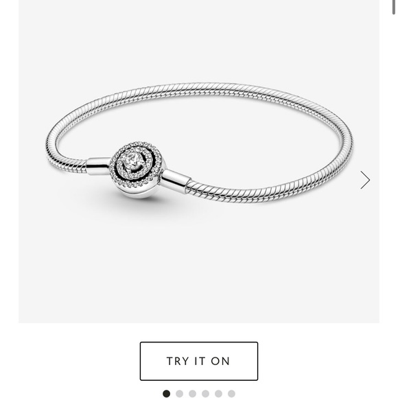 Pandora Moments Halo Snake Chain Bracelet 8.3 worn once - Picture 6 of 9